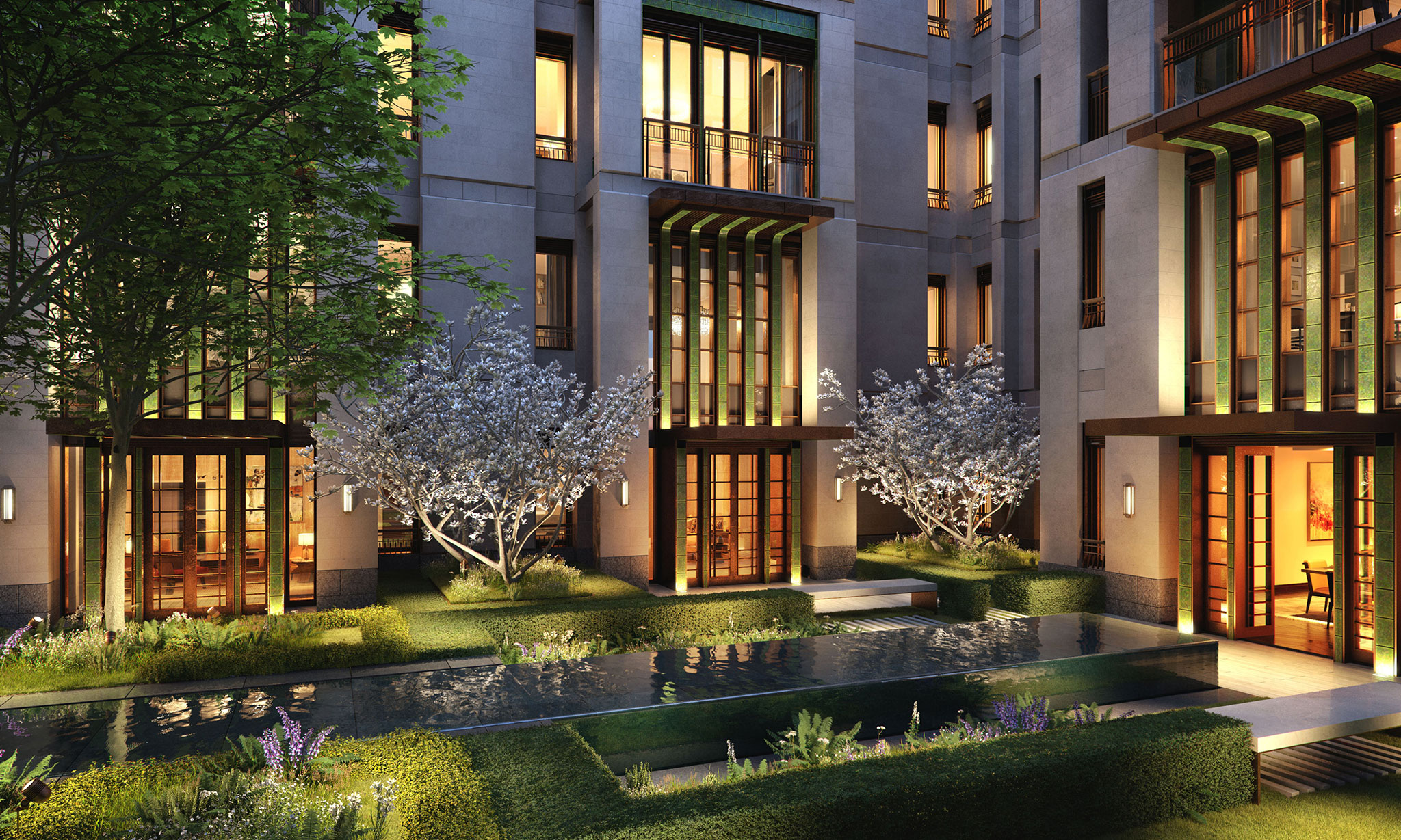 Private courtyard garden